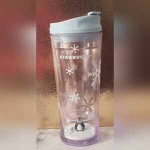 2010 Starbucks Small World Tumbler Pigeon Snowflake Japan Disney Parks RARE